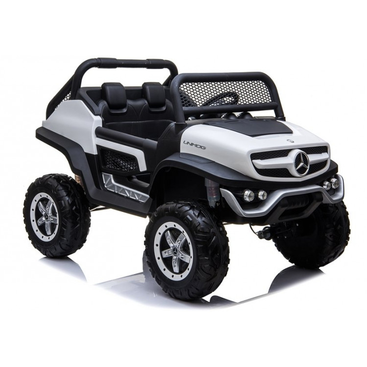 Elektrické autíčko Mercedes Unimog - nelakované - biele